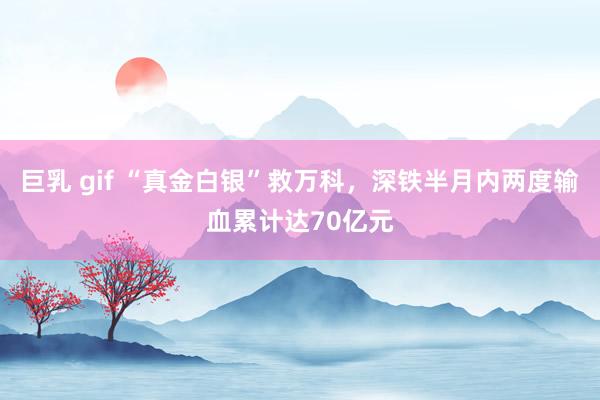 巨乳 gif “真金白银”救万科，深铁半月内两度输血累计达70亿元