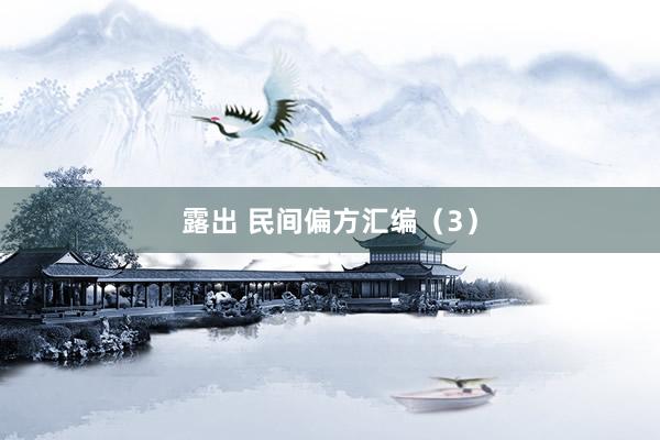 露出 民间偏方汇编（3）